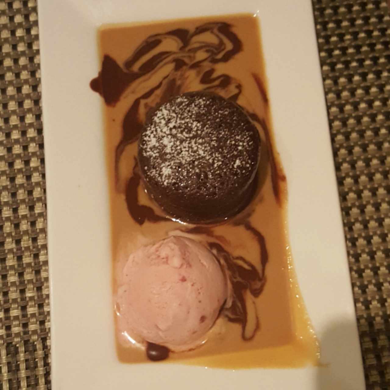 Chocolate Cake Fresh Strawberry Ice Cream