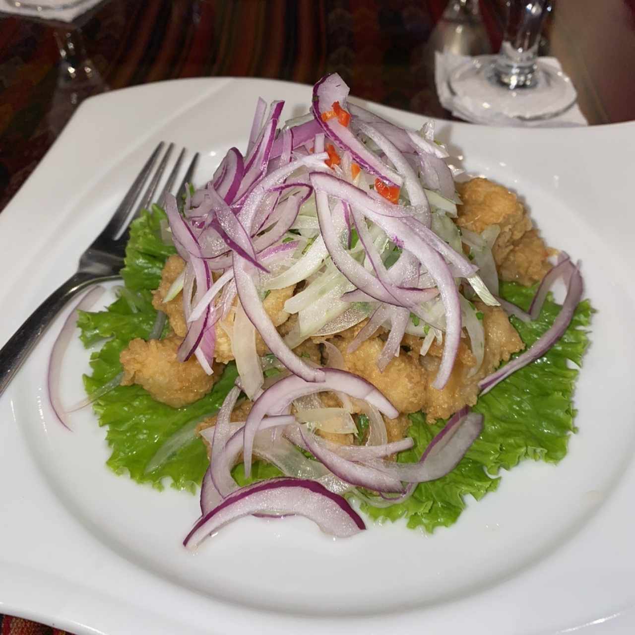 ceviche apanado de camarón 