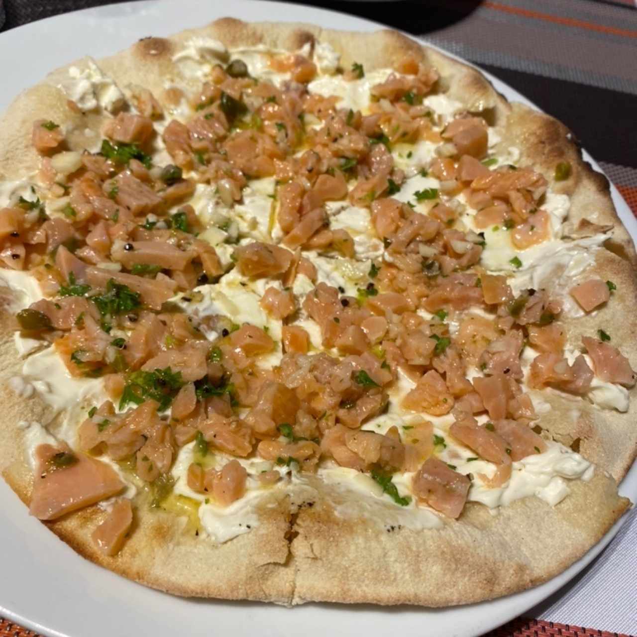 Pizza de salmón