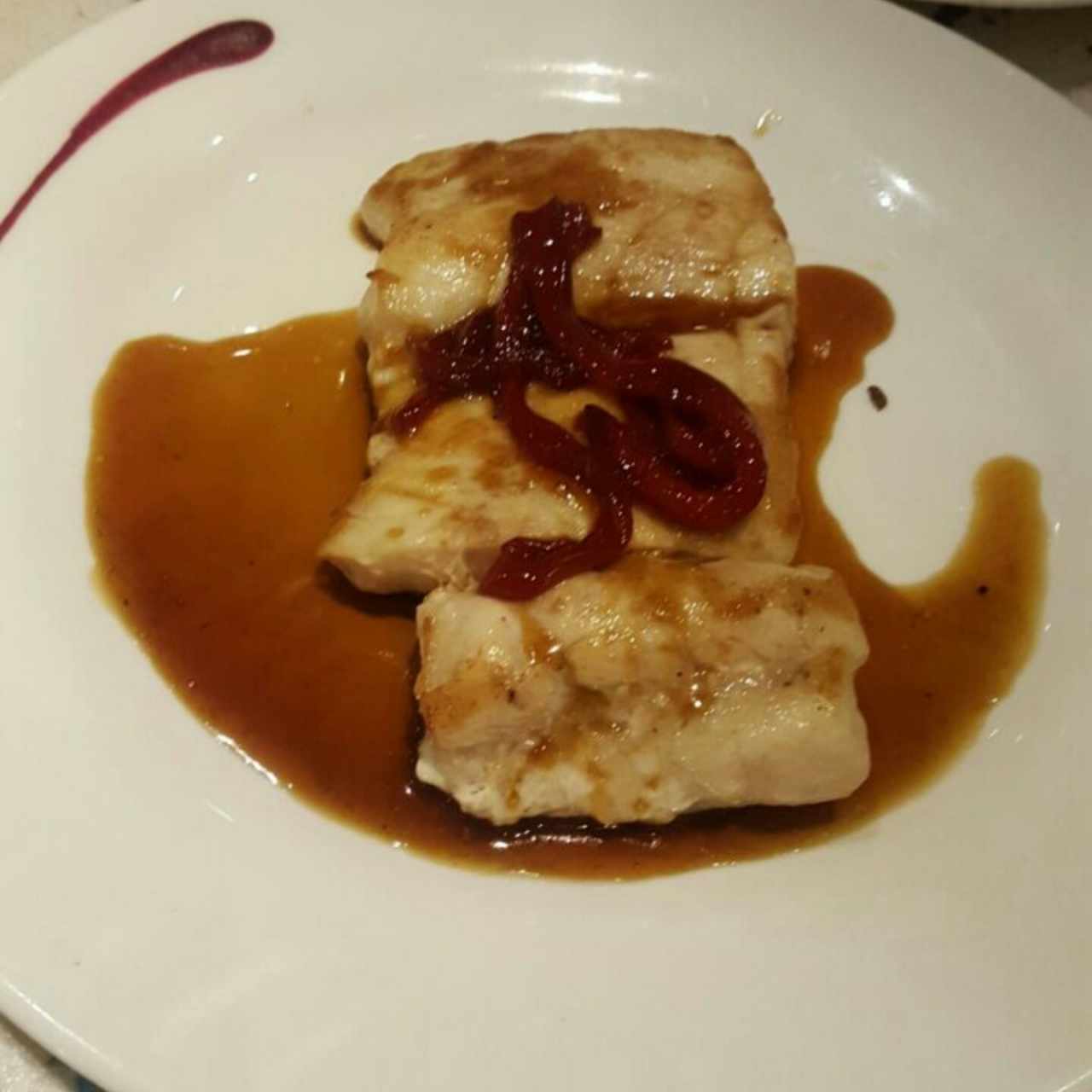 Corvina con miel de caña