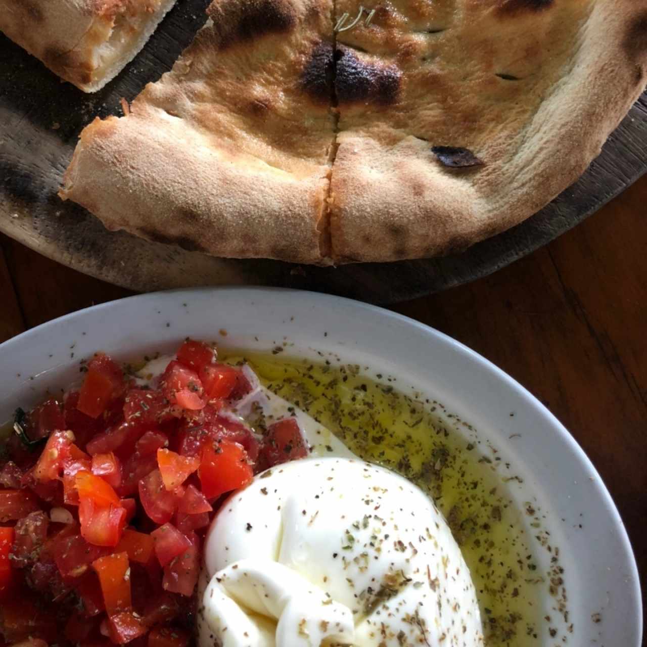 Burrata e focaccia