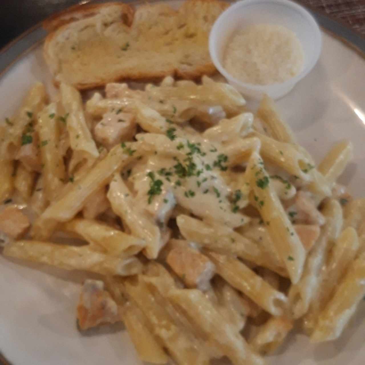 Penne + Salsa blanca con salmón