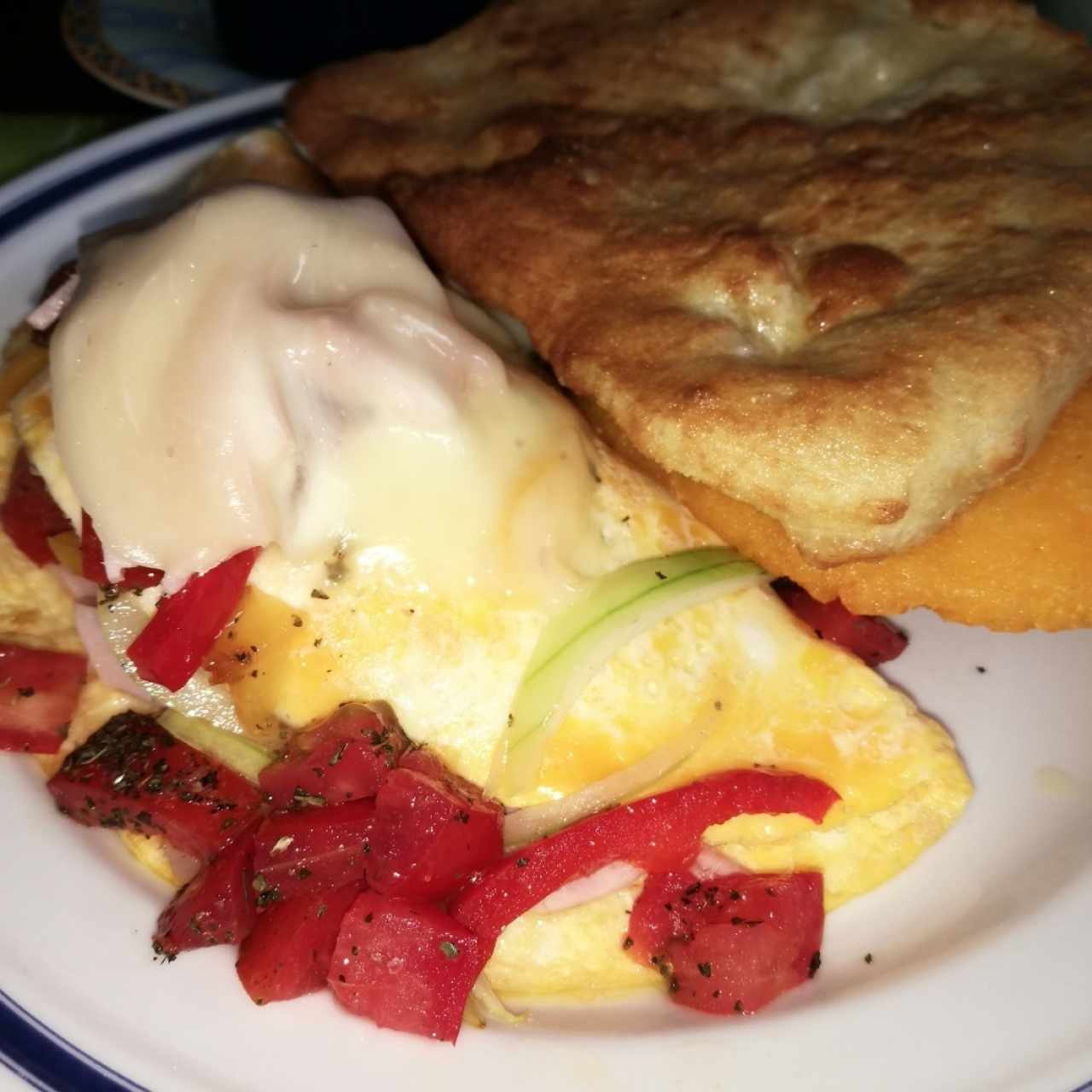 Omelete con jamón y hojaldre