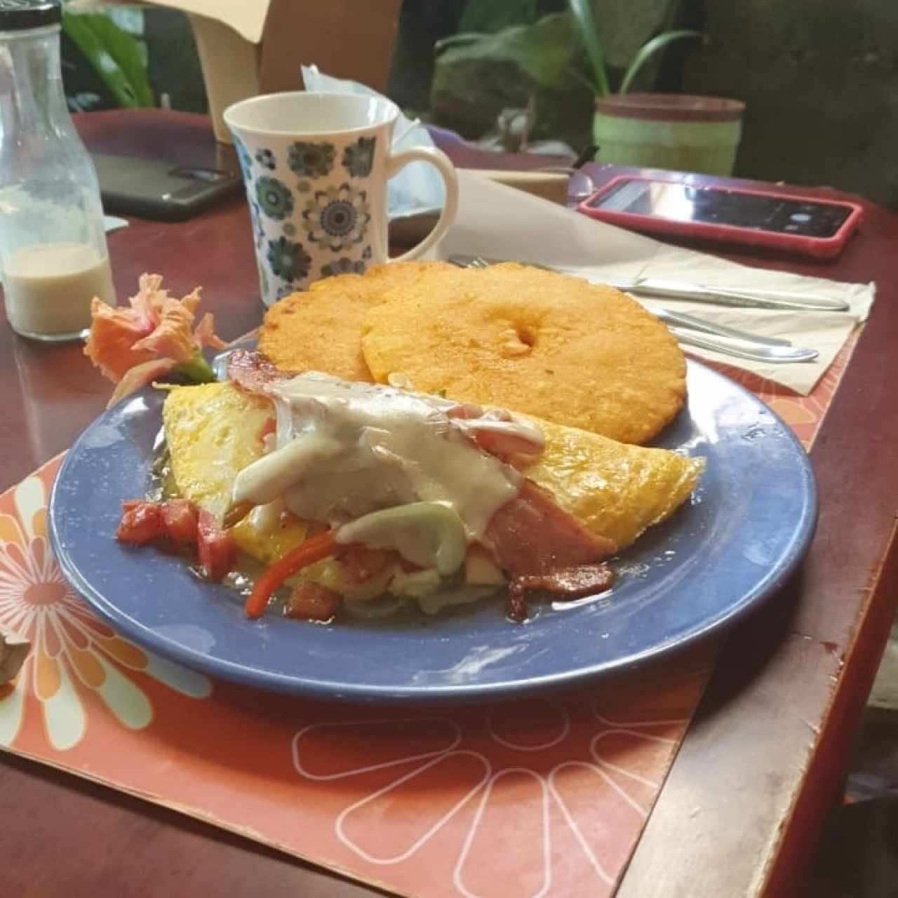 Omellete con hongos