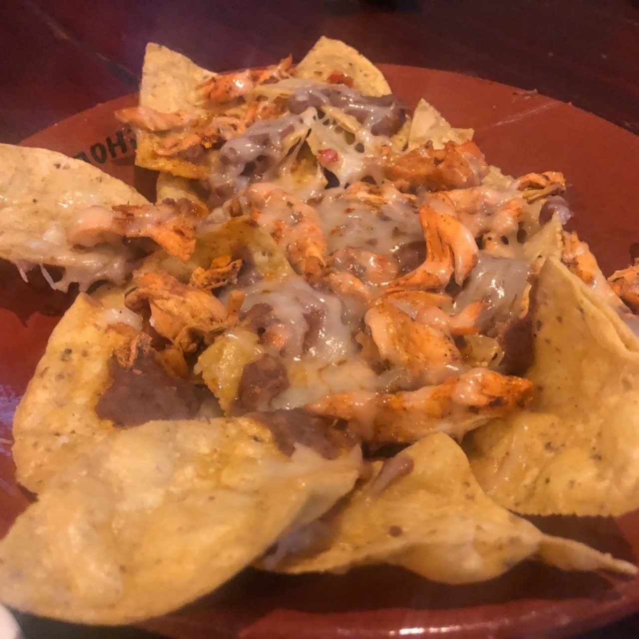 nachos con pollo para dos