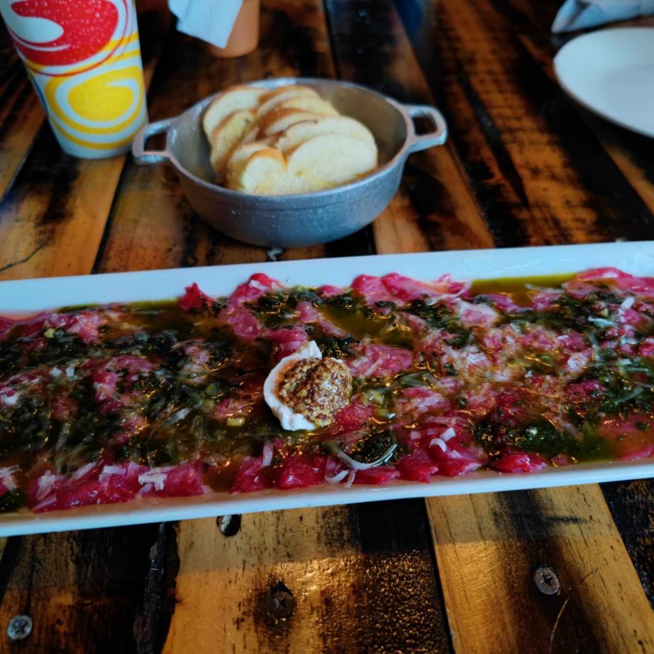 carpaccio de salmón