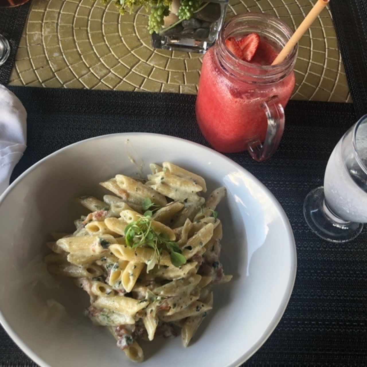 Penne carbonara