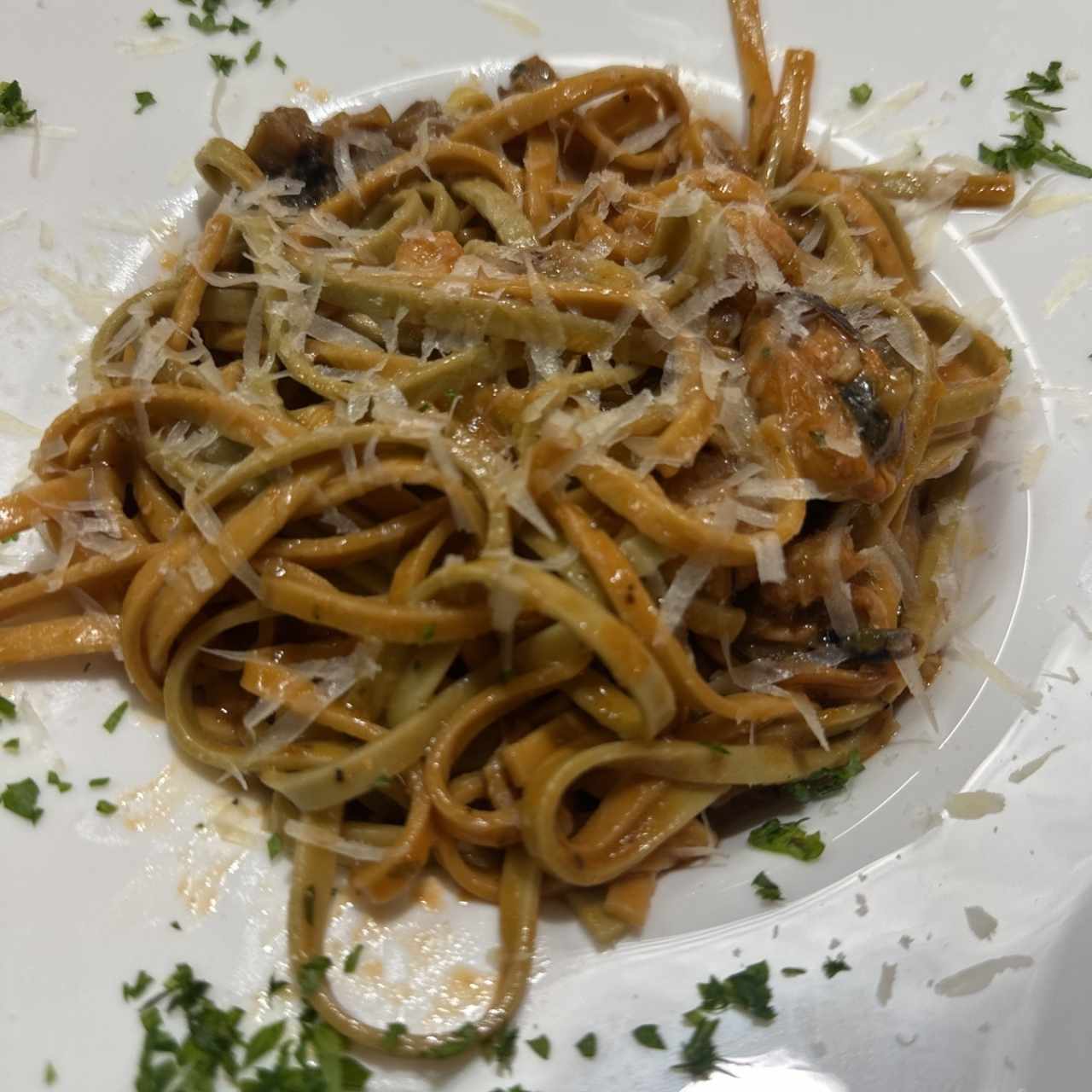 Tagliatelle de mariscos 