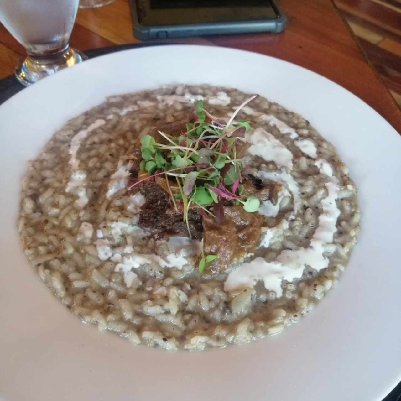 Risotto de trufas con filete de res