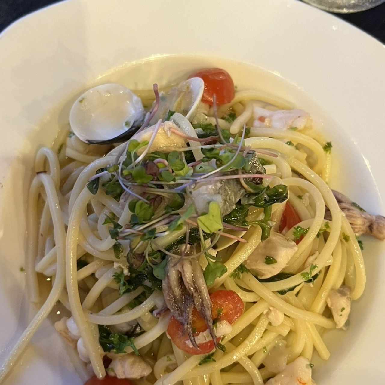 Spaguetti con mariscos