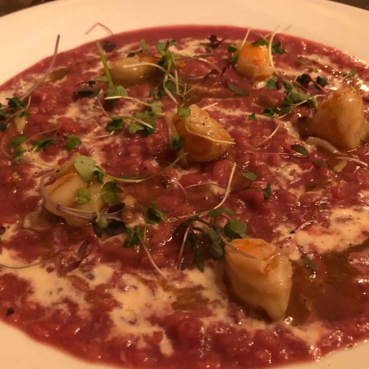 Risotto con Fresas y Langostinos 