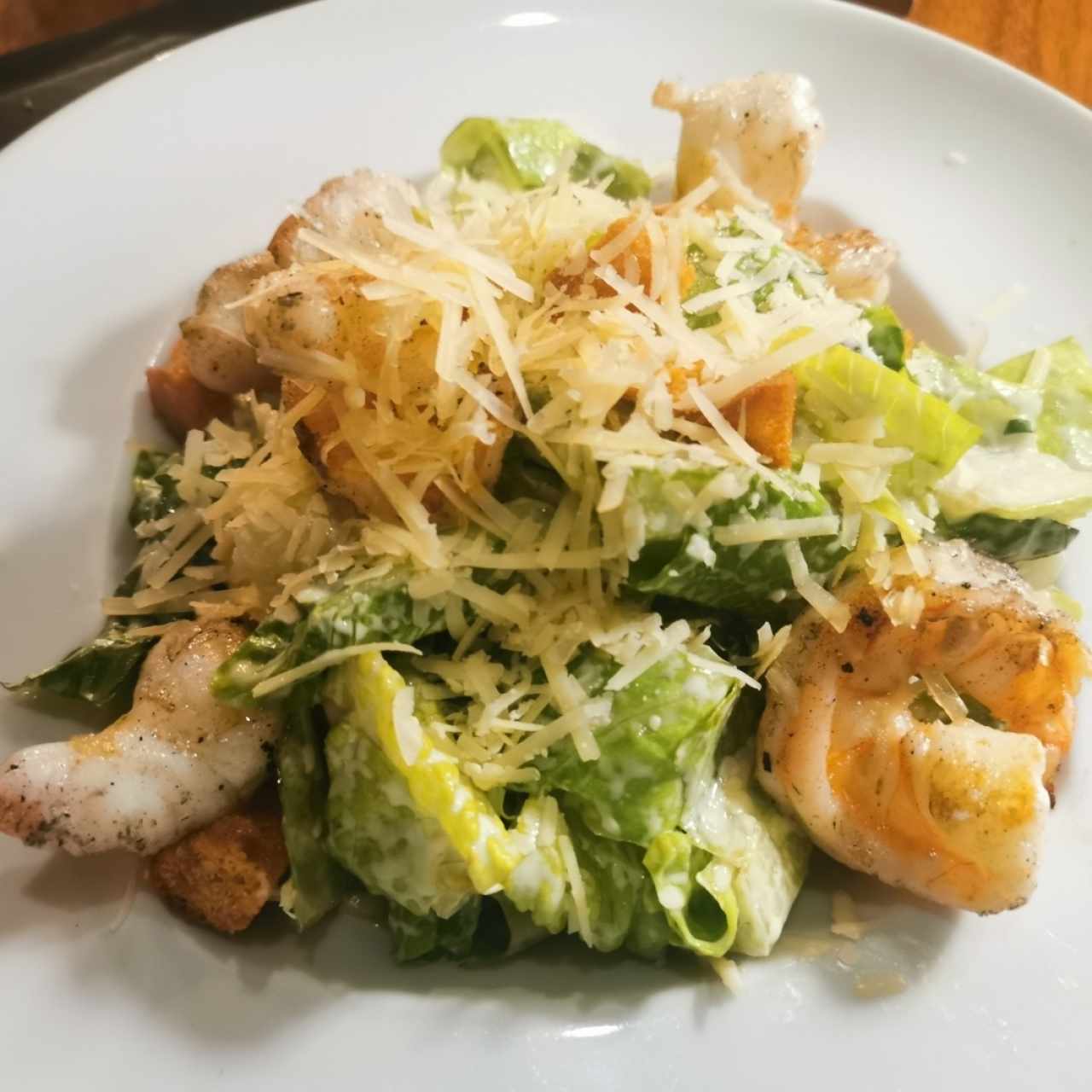 Cesar salad con camarones 