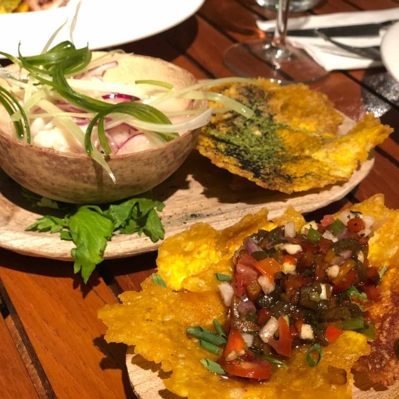 ceviche y patacones