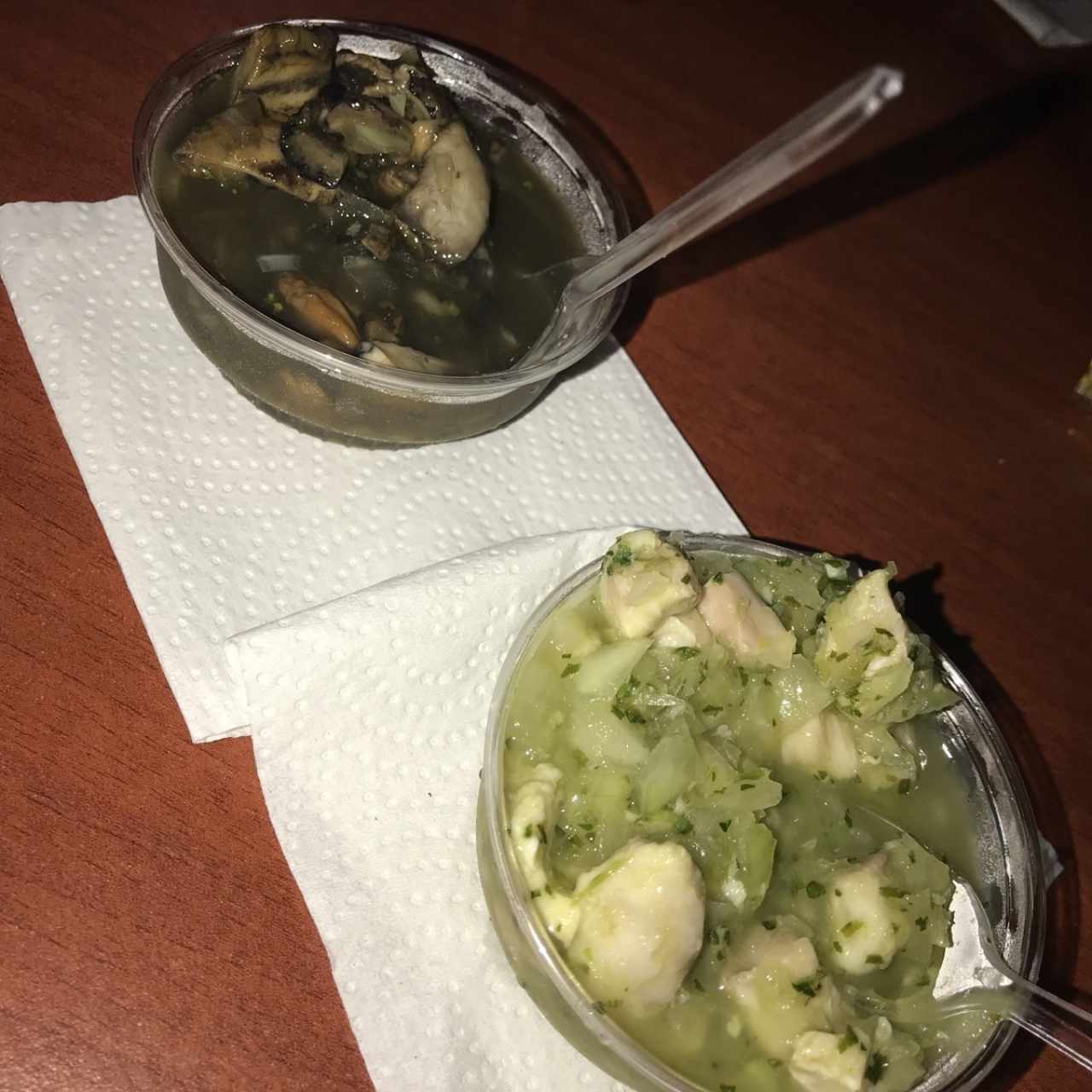 ceviche de conchas y pescado