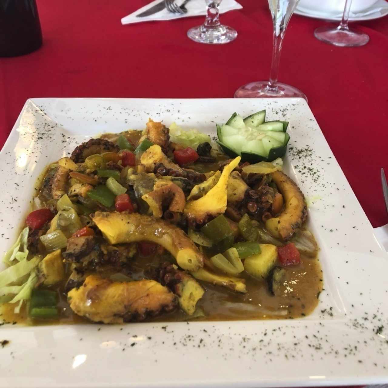 pulpo a la caribeña 