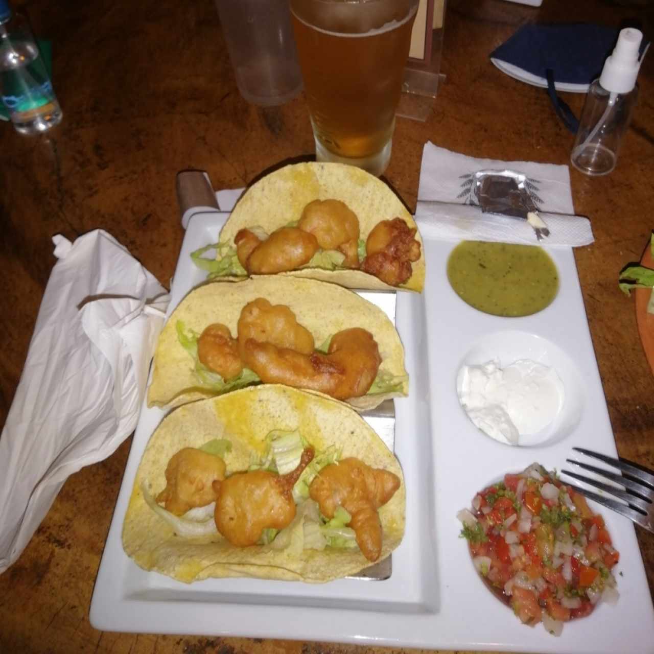 Tacos de camarones 