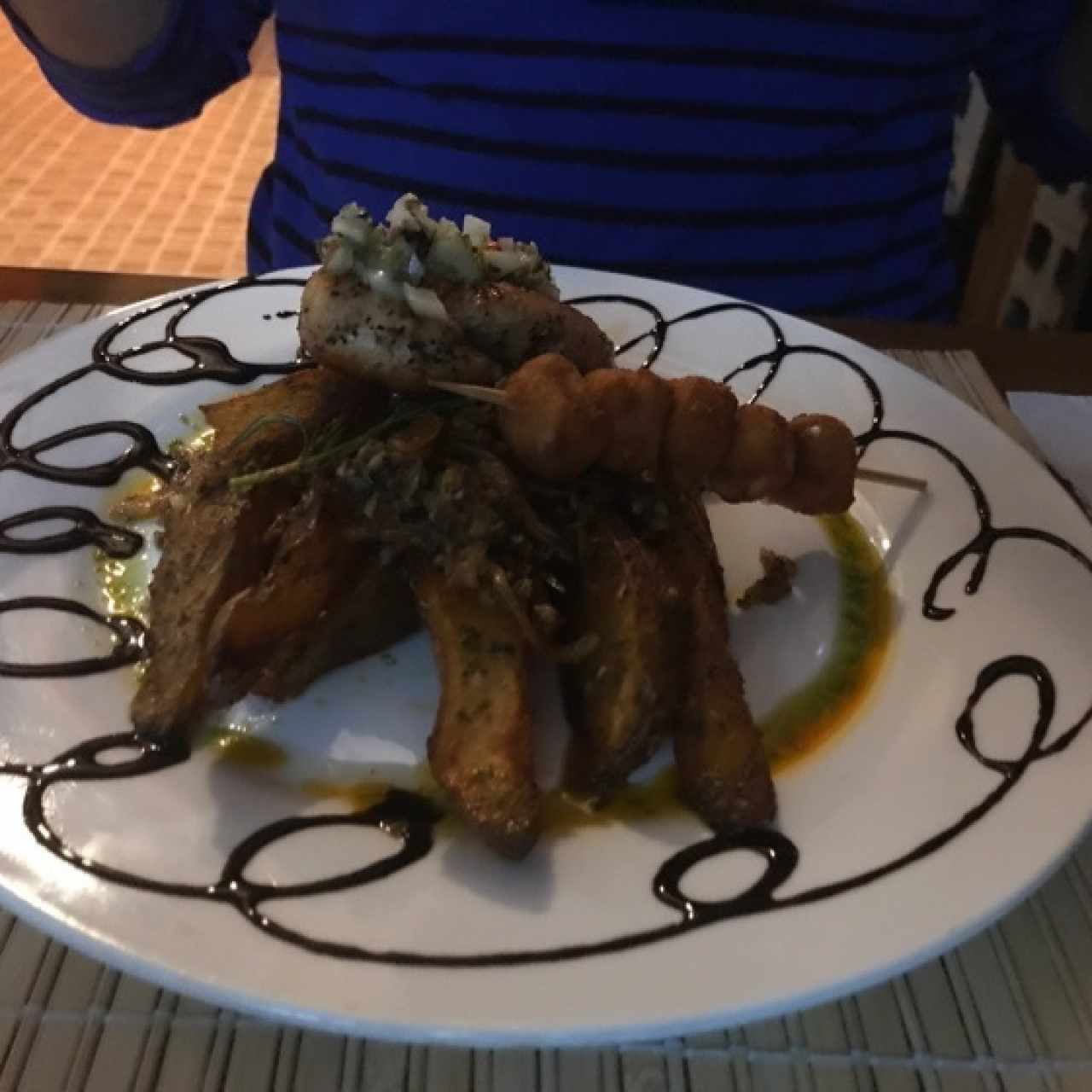 Pollo Griego con queso feta frito