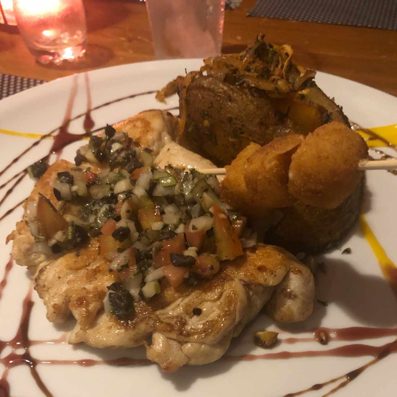 pollo griego con papa