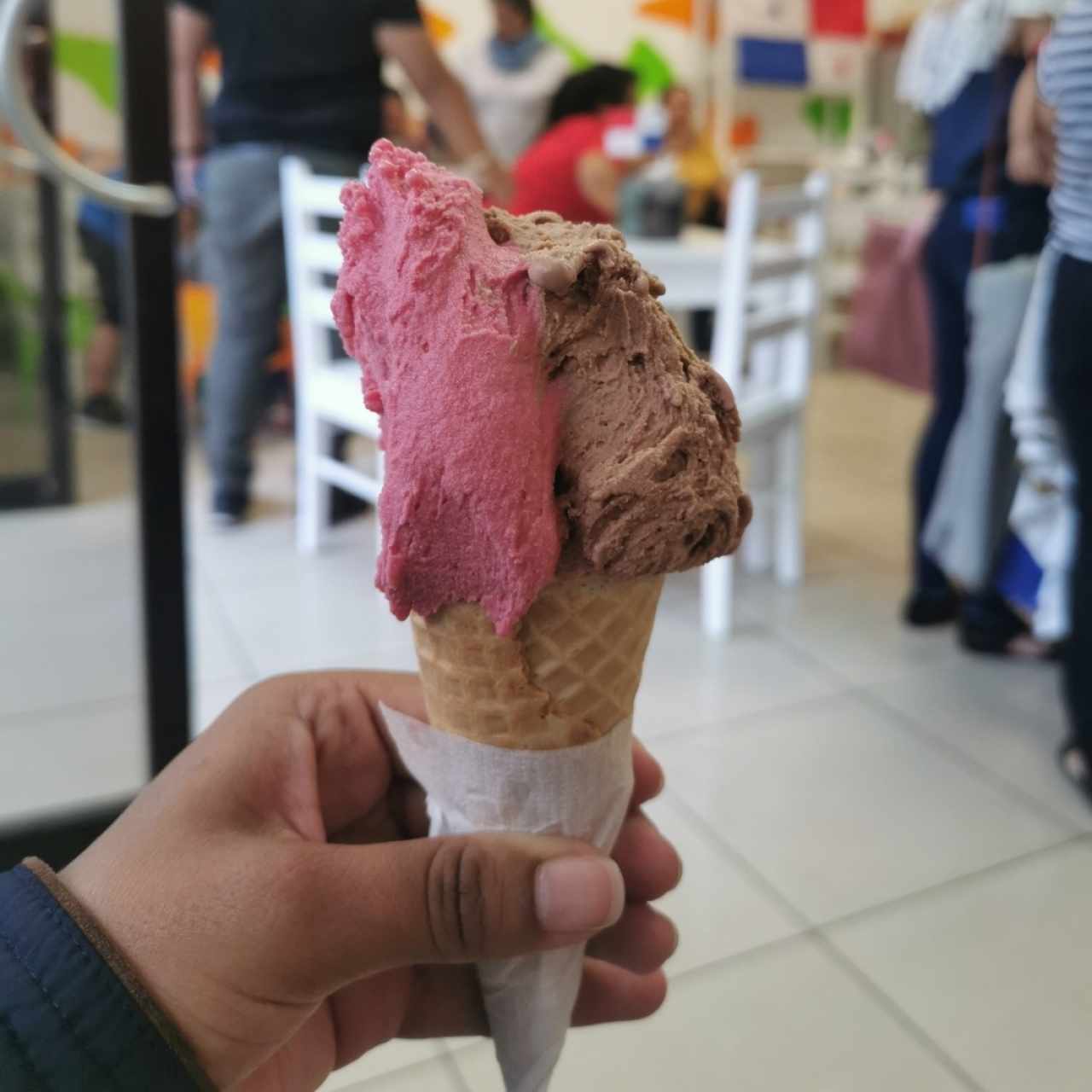 gelato rocher y zarzamora