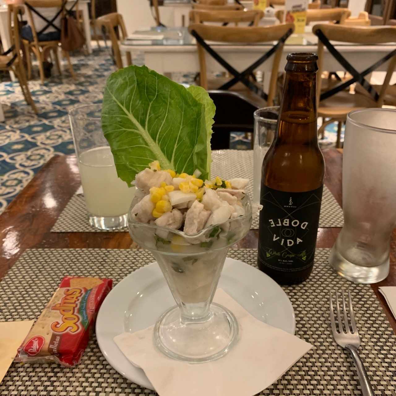 Ceviche Presidente + Cerveza Doble Vida