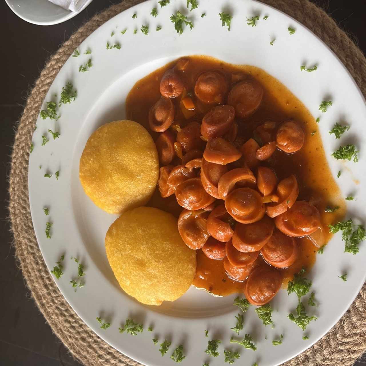 Salchicha con tortilla