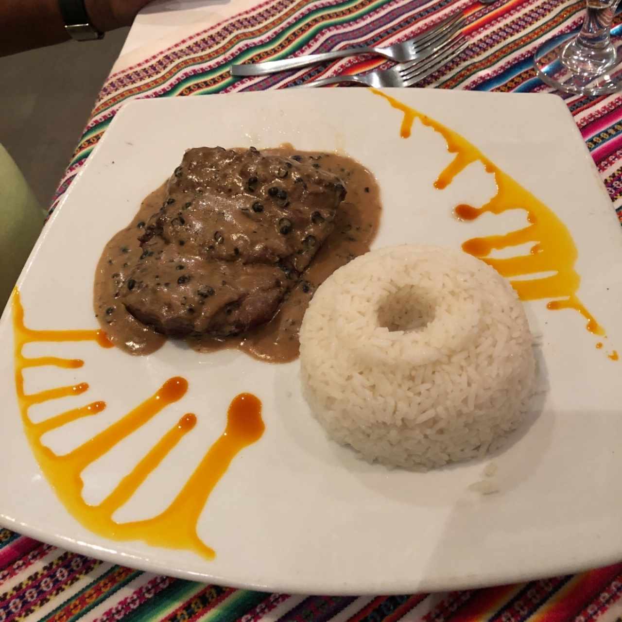 filete a la pimienta verde