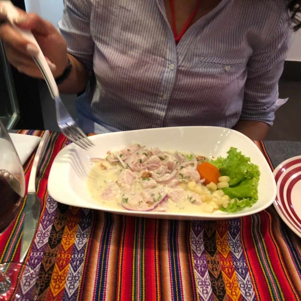 ceviche de pescado. 