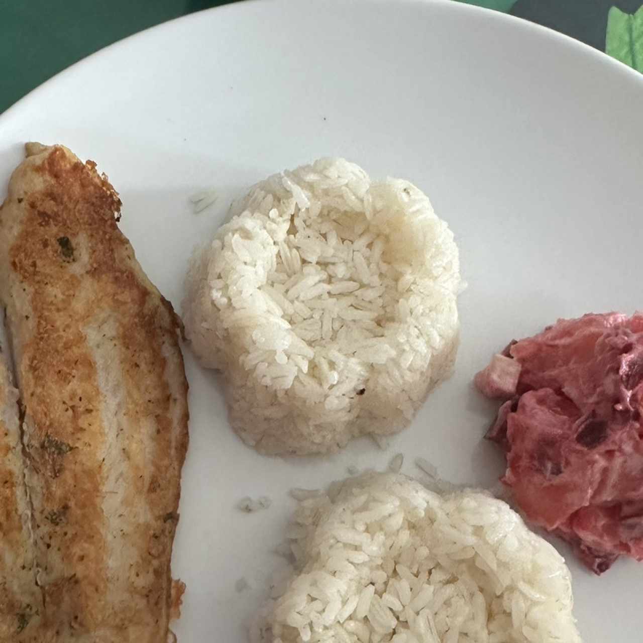 Filete de corvina al vapor con arroz 