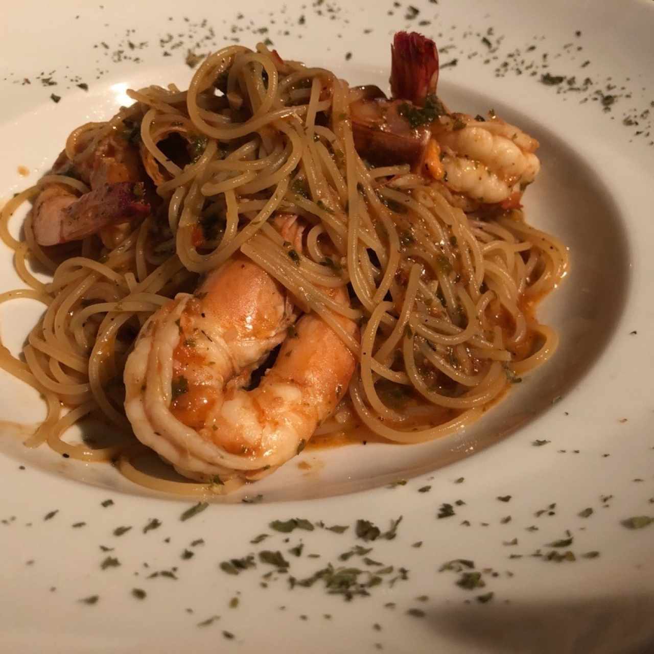 Spaguetti con langostinos