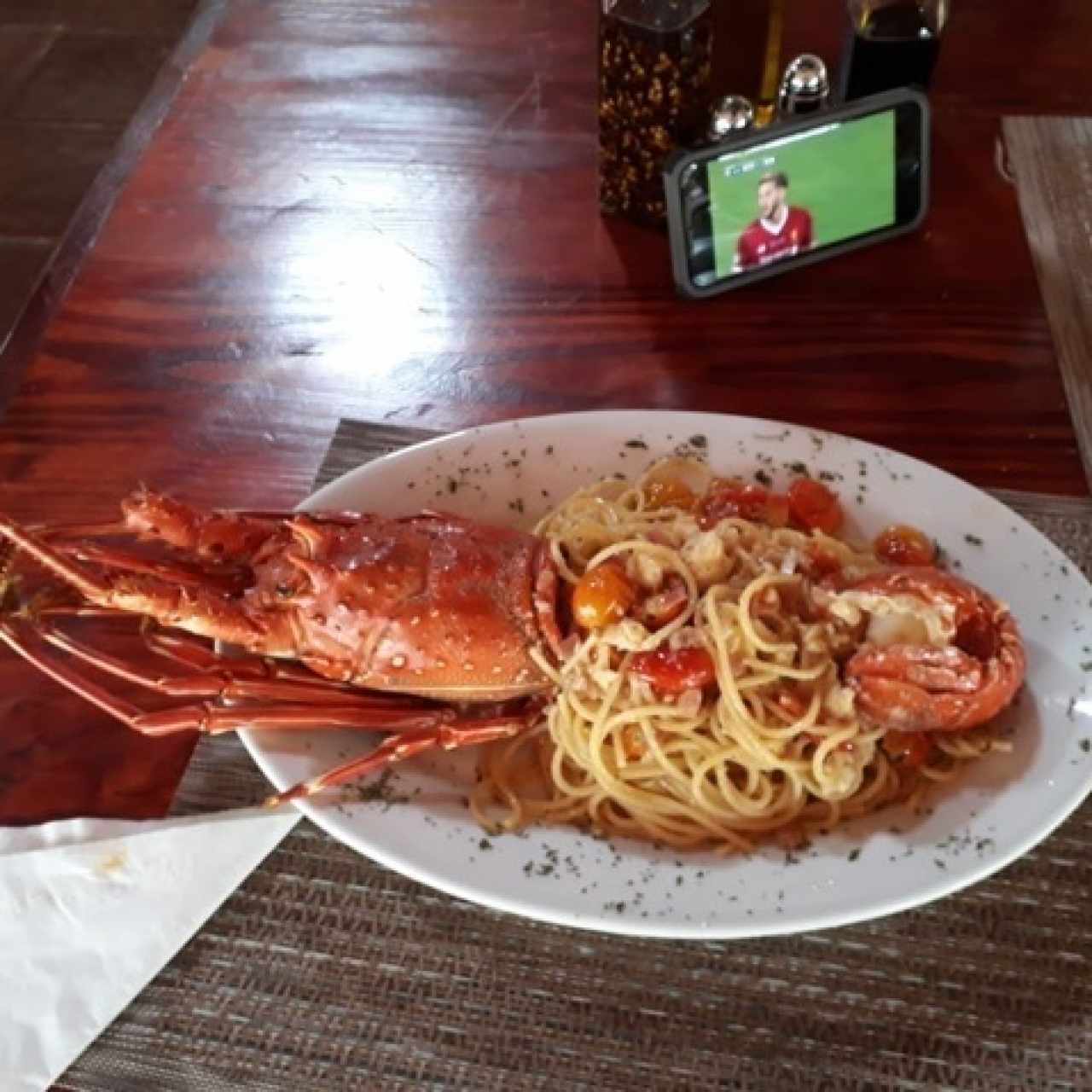 Spaghetti con langosta 