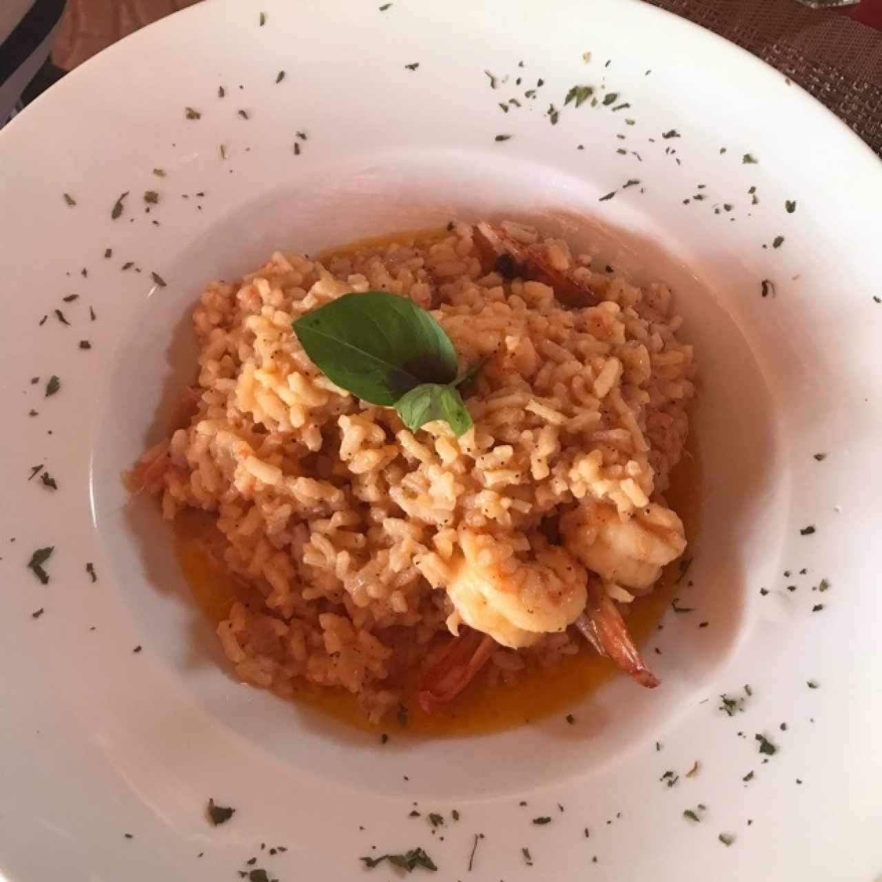 Risoto con langostino