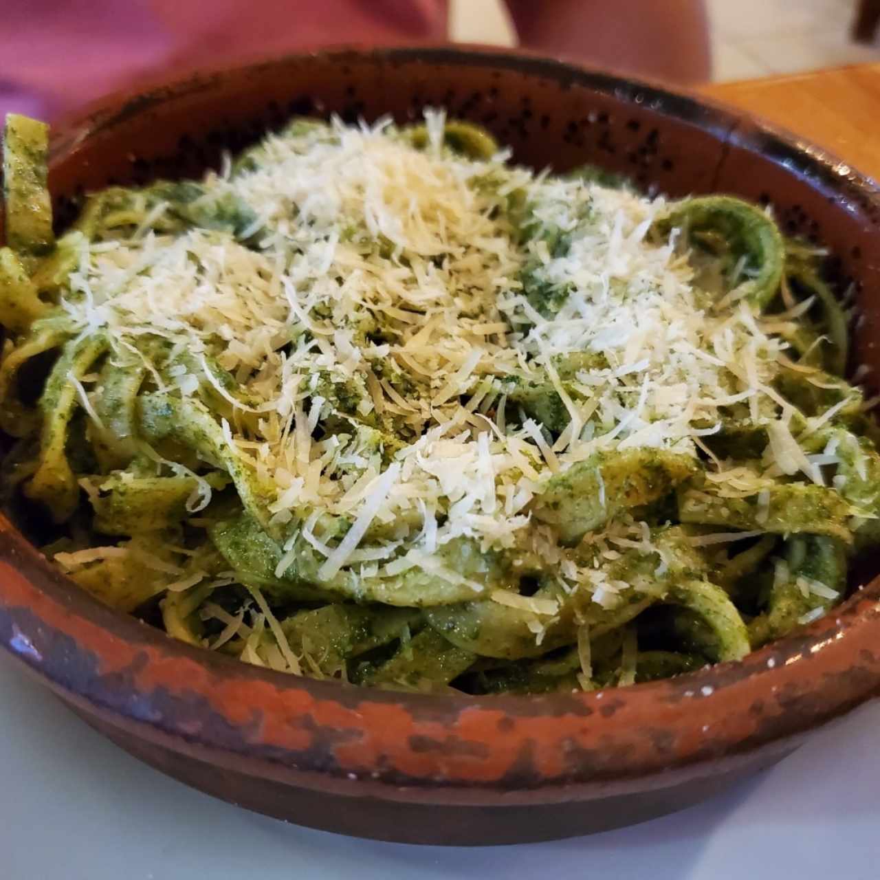 Pasta al Pesto con extra Queso 