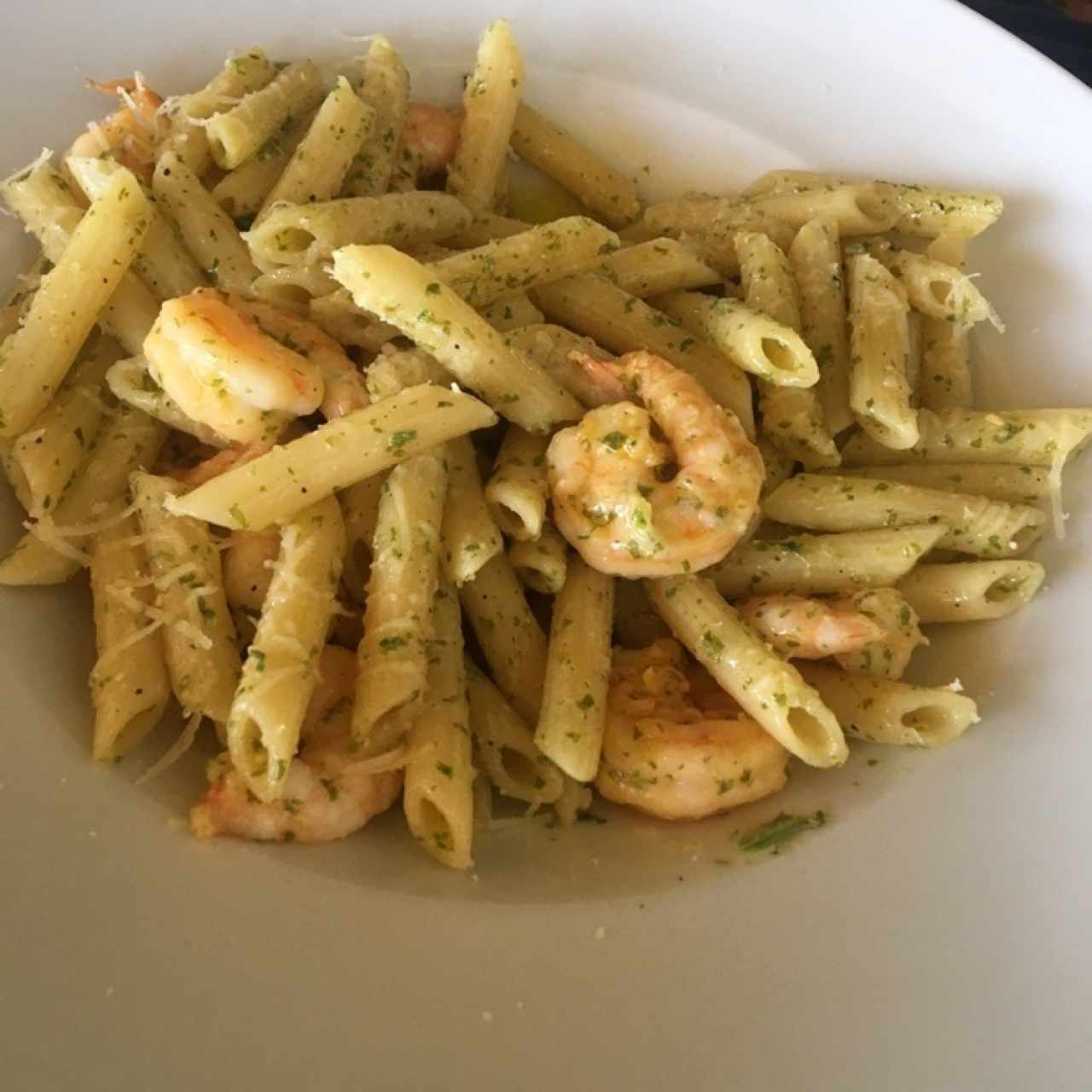 Pasta con Camarones 