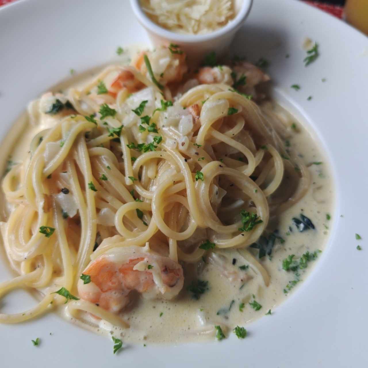 Spaghetti con langostinos