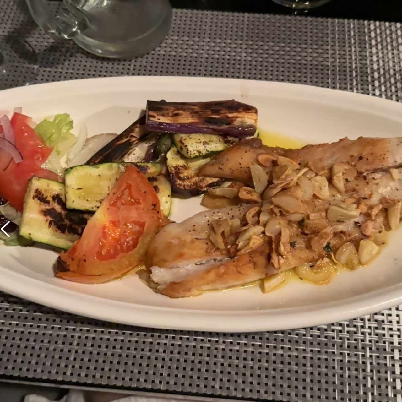 Corvina a la plancha