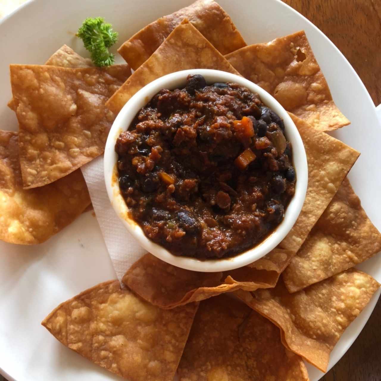 nachos con chili 