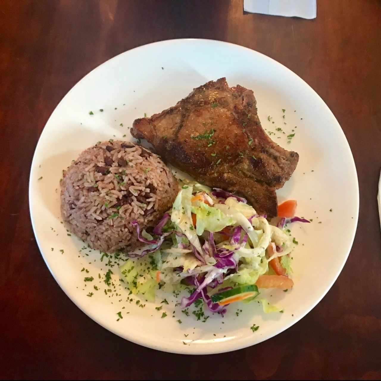 Arroz con Guandú & Chuleta al Grill