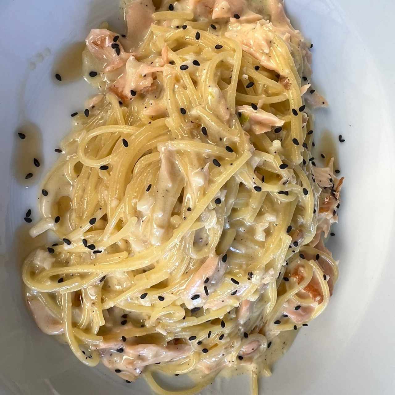 Pasta en Crema de Salmon GF