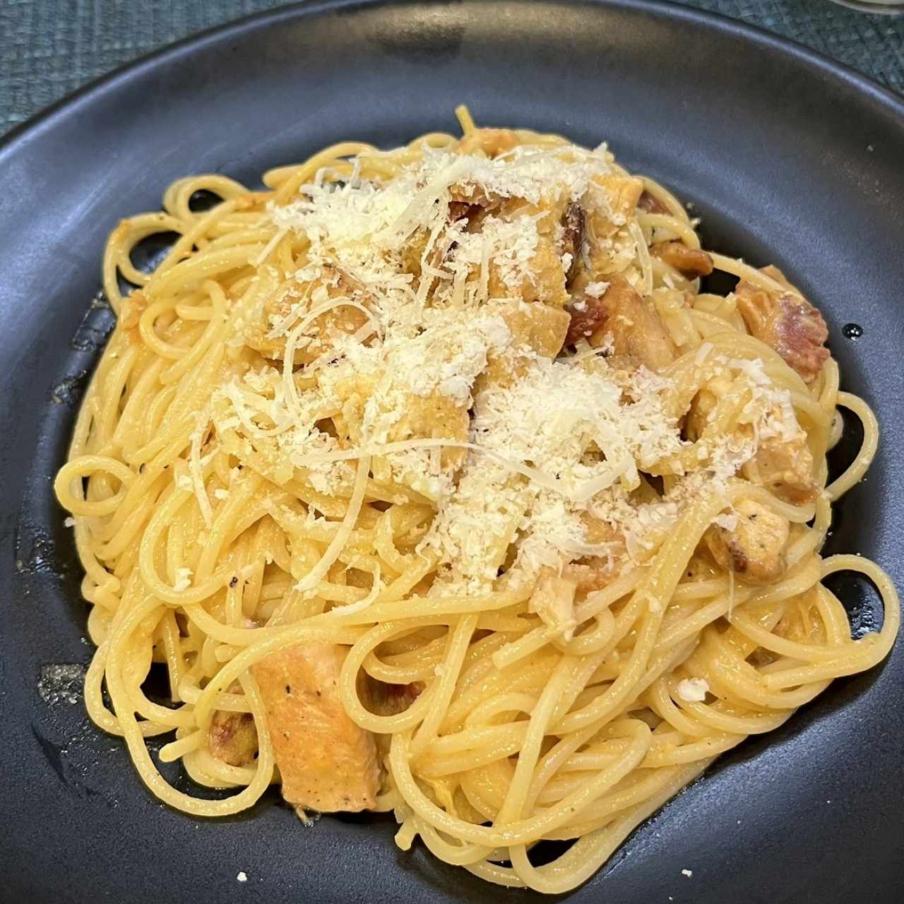 A la carbonara con pollo 