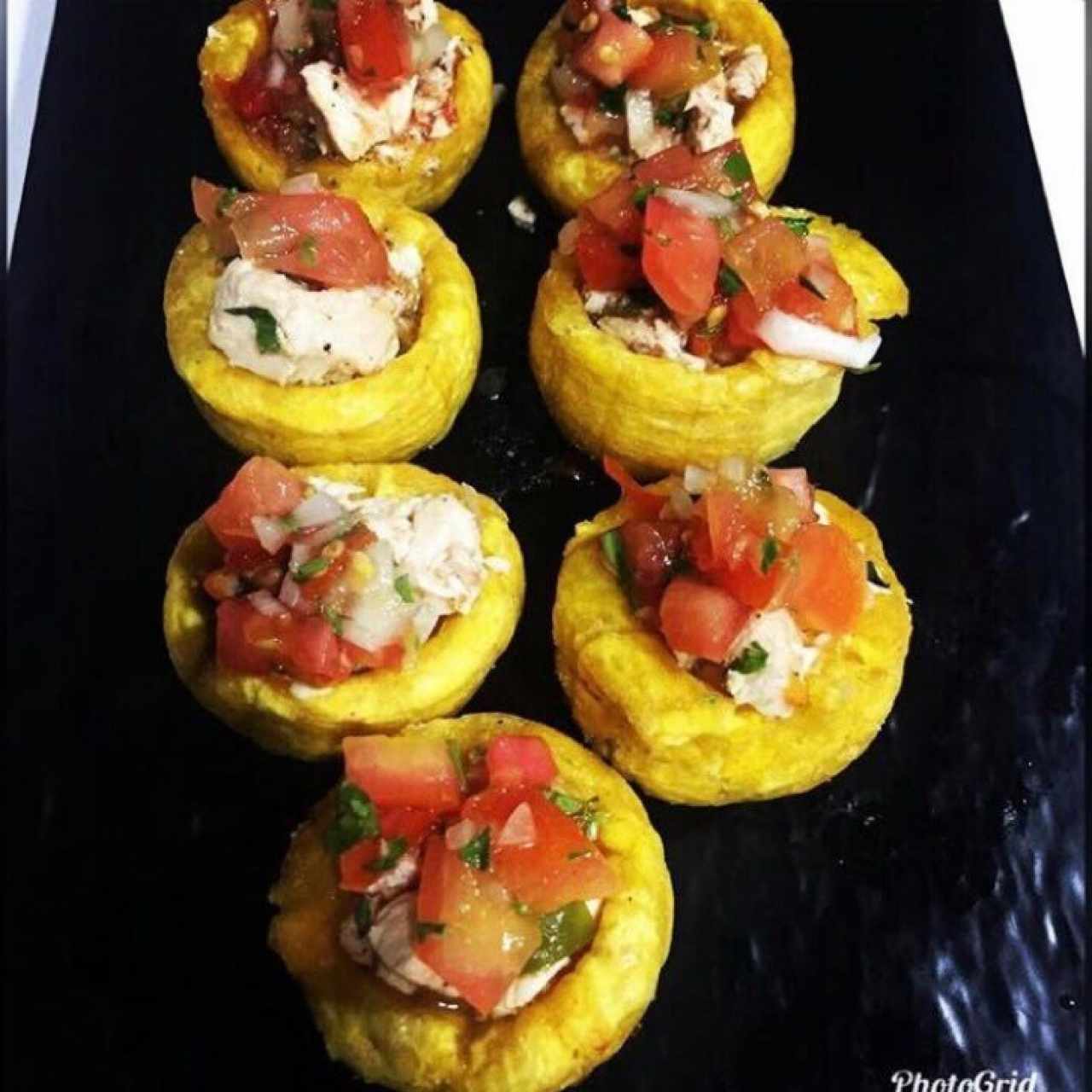 patacones rellenos de pollo