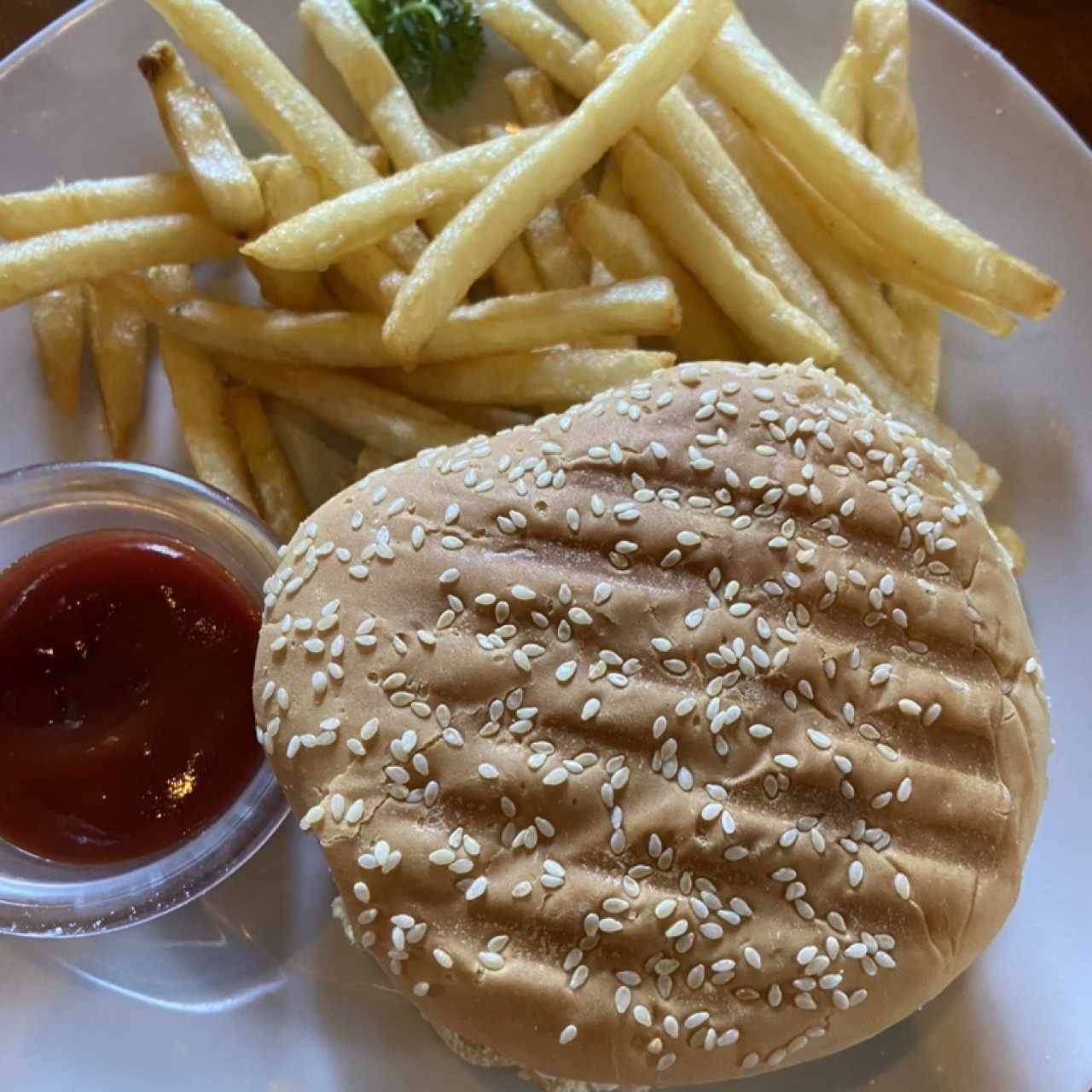 Queso Hamburguesa con papas fritas