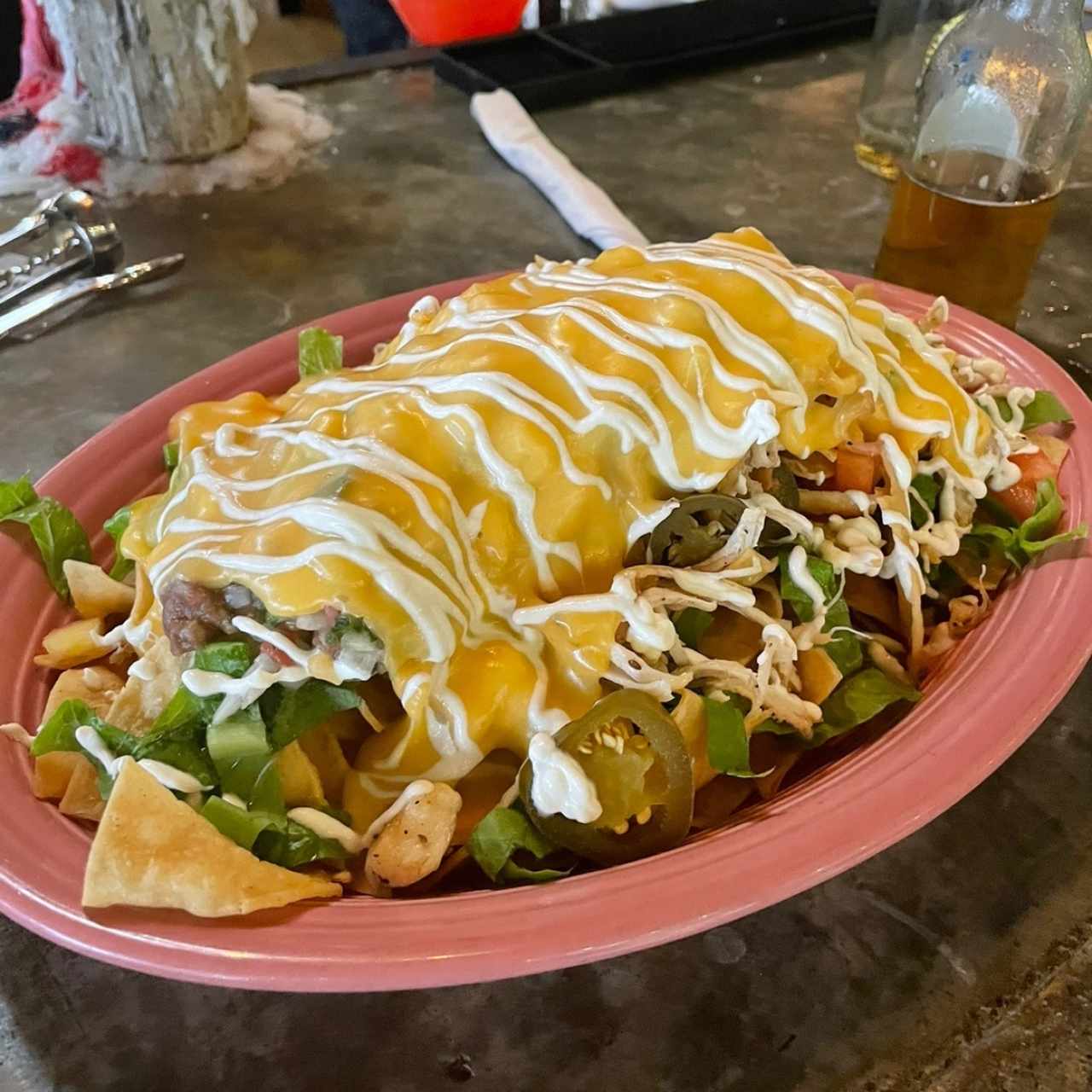 Nachos de pollo