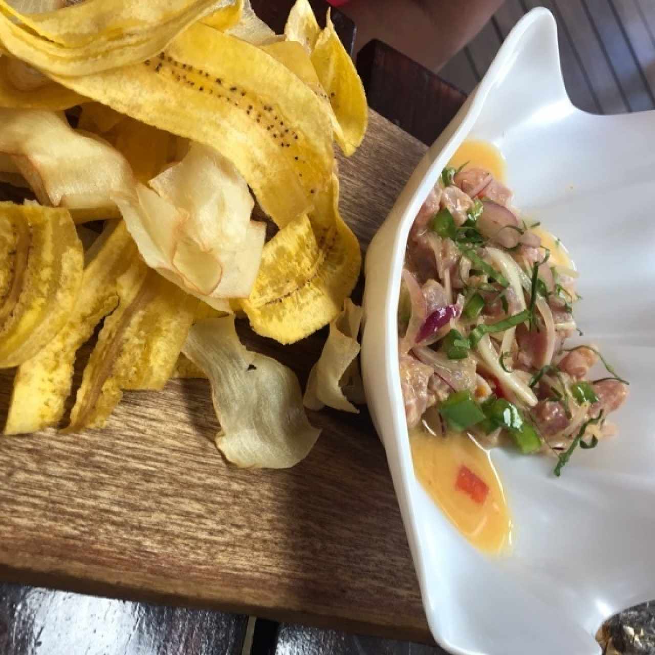 ceviche en salsa de maracuya