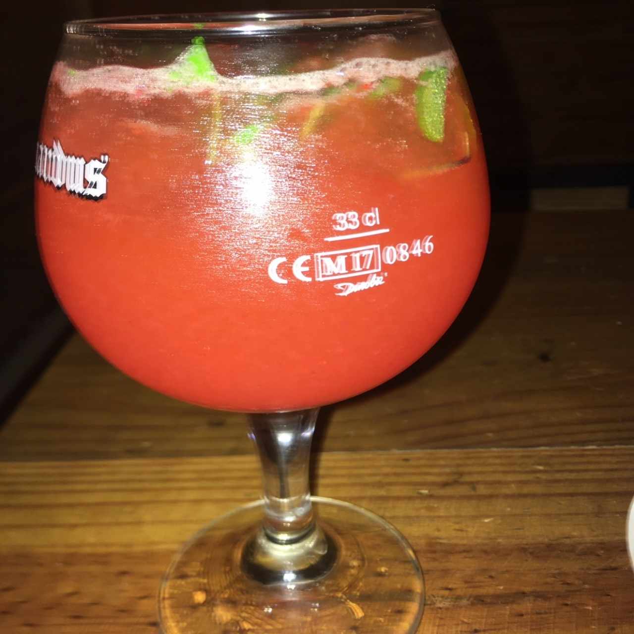 Limonada de Fresas, Hierba buena y agave 