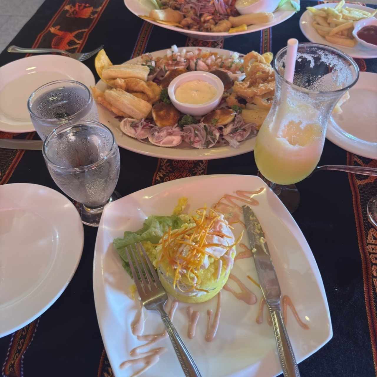 Causa Limeña de Camarones - Stuffed Potatoes with Shrimp