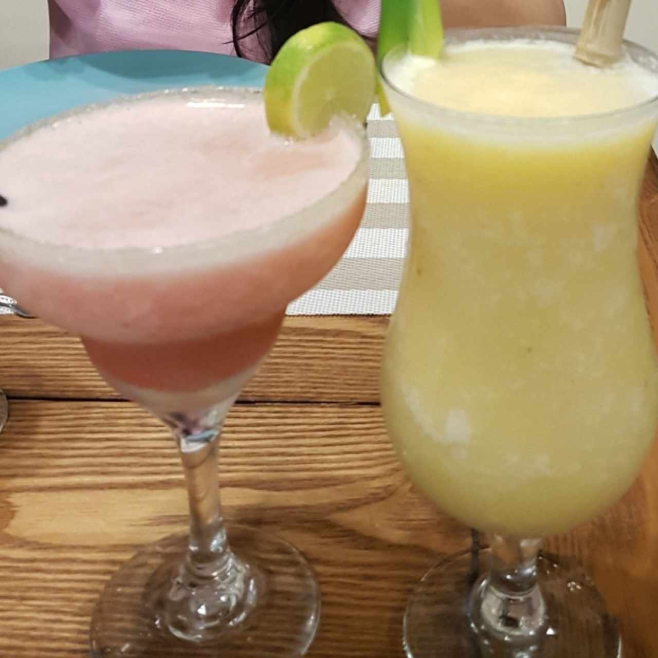 daiquirí de fresa y piña colada