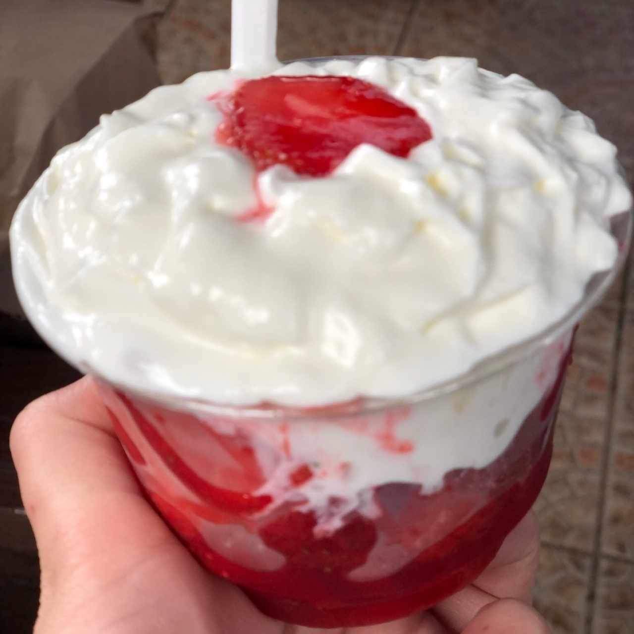 fresas com crema