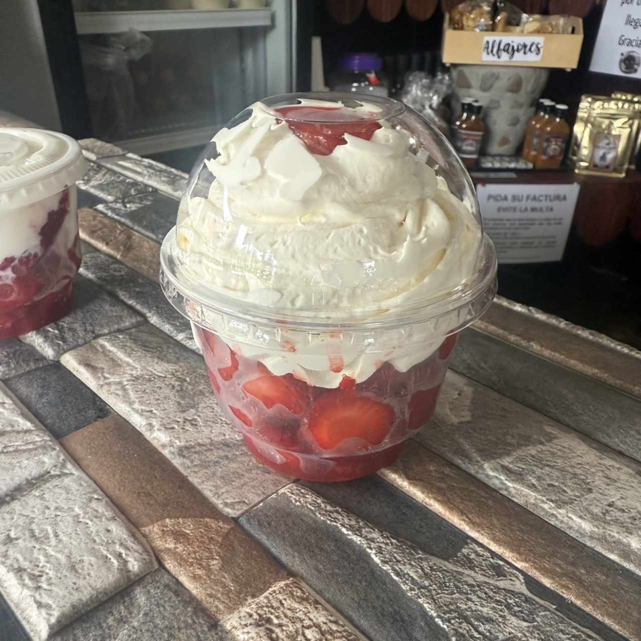 Fresas con crema