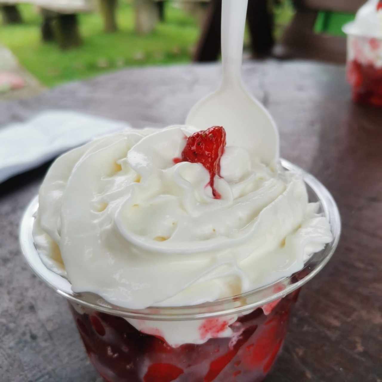 fresas con crema