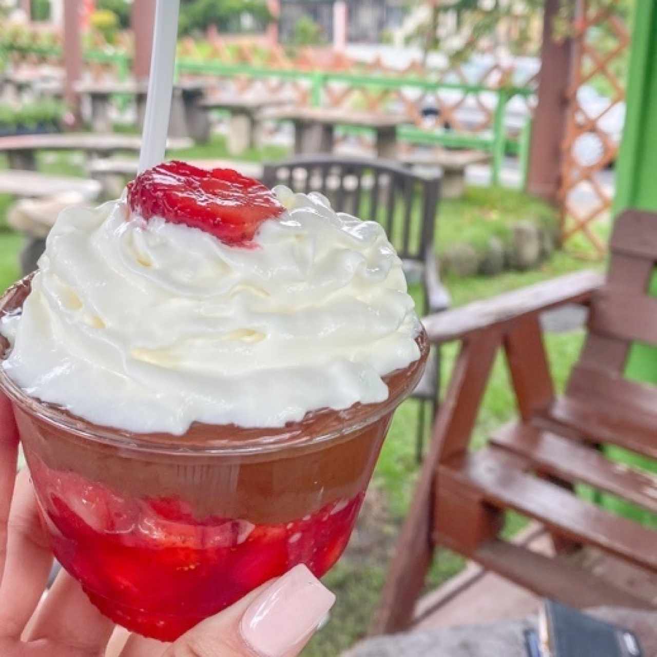 Fresas con nutella y crema chantilly 😍